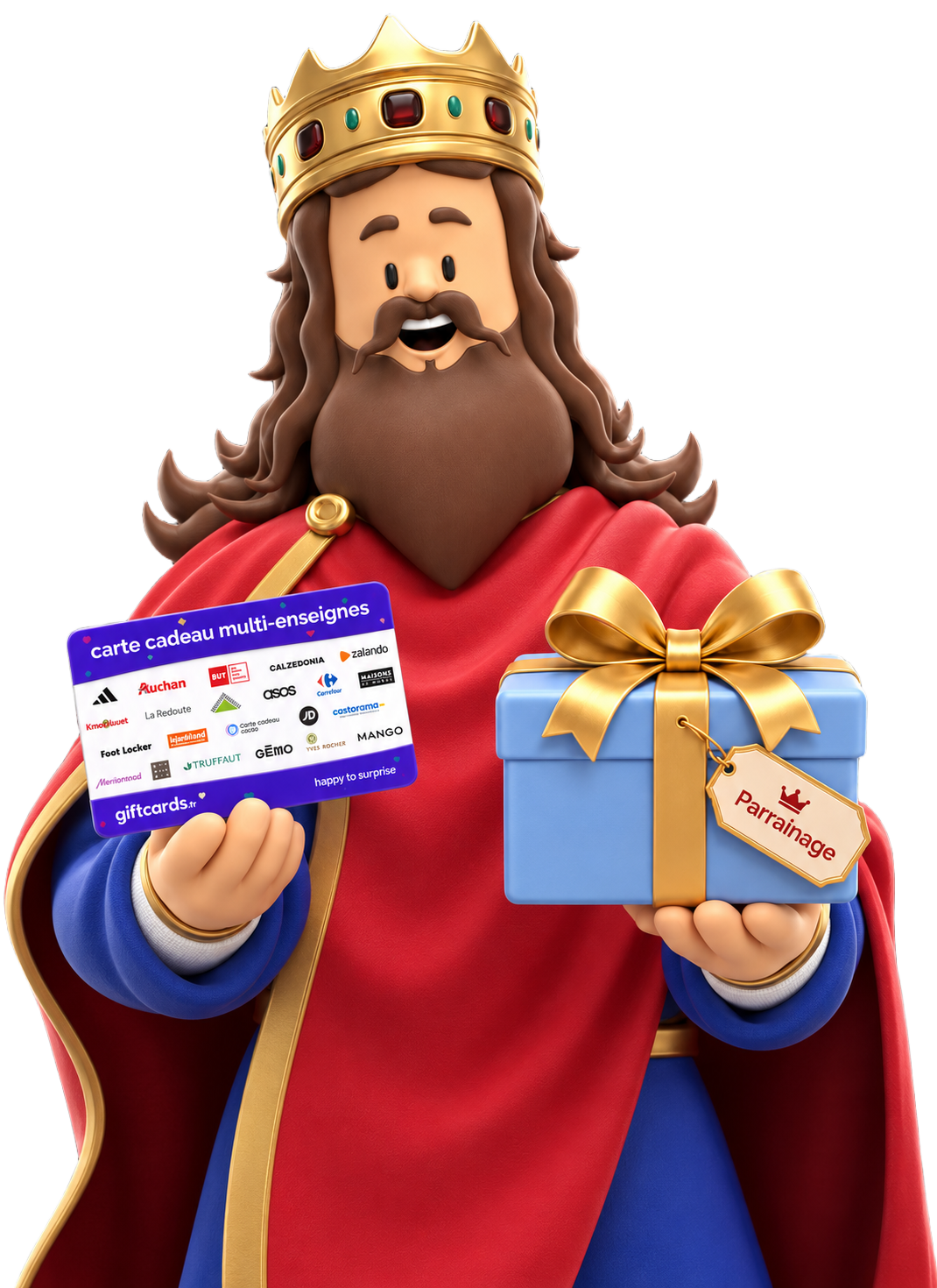 Le roi Clovis offrant un cadeau de parrainage